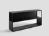 Prostorný kovový regál do obývacího pokoje Hyller Side 150x75