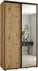 Vysoká šatní skříň s posuvnými dveřmi a zrcadlem Davos 3 140, hloubka 45 cm, výška 235,2 cm