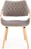 Čalouněná židle s prvky dřeva do jídelny K-396