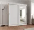 Šatní skříň s posuvnými dveřmi se zrcadlem Moka 180 cm