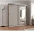 Šatní skříň s posuvnými dveřmi se zrcadlem Moka 180 cm
