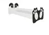 Łóżko z materacem Bear Black 140x70