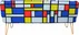 Lavice s opěradlem De Stijl