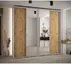Skriňa s posuvnými dverami so zrkadlom vysoká Davos 3 250 hĺbka 45 cm