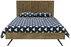 Dvoulůžková postel s vysokým čelem na kovových nožkách do ložnice Massa