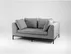 Sofa 2-osobowa ciemna pepita Ambient