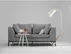 Sofa 2-osobowa ciemna pepita Ambient