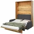Sklápěcí postel svislá 140 v barvě Dub Artisan s pohovkou Bed Concept