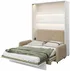 Sklápěcí postel s pohovkou 180 svislá Bed Concept v barvě Alpská bílá
