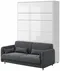 Półkotapczan BC-01 z sofą BC-18 140 w kolorze Biały Połysk