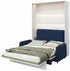 Sklápěcí postel s pohovkou 160 svislá Bed Concept v barvě Alpská bílá