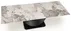 Rozkládací stůl FERNANDO bílý mramor / černý