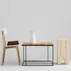 Konferenční stolek na kovových rámech 100x100 Walt Solid Wood