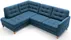 Ľavostranná rozkladacia rohová sedacia súprava Elio s funkciou spania typu delfín a úložným priestorom na posteľnú bielizeň