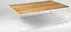 Konferenční stolek na kovových rámech do obývacího pokoje Tensio Solid Wood 140