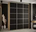 Vysoká šatní skříň s posuvnými dveřmi Davos 4 190, hloubka 60 cm, výška 235,2 cm
