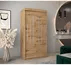 Šatní skříň s posuvnými dveřmi s policemi a šatní tyčí York 100