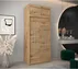 Szafa przesuwna z półkami i drążkiem na ubrania York 100