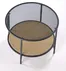 Kulatý konferenční stolek Dakota do obývacího pokoje kouřové sklo-přírodní