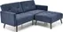 Sofa Cornelius z podnóżkiem