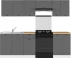 Komplet kuchenny Junona Line 240 cm z blatem