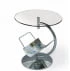 Kavový stolek do obývacího pokoje sklo-chrom
