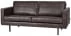 Sofa 2.5-osobowa skórzana czarna Rodeo
