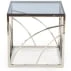 Designérský čtvercový konferenční stolek Universe do obývacího pokoje kouřené sklo-stříbrná