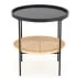 Kavový stolek do obývacího pokoje přírodní ratan s černou
