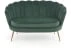 Tapicerowany fotel Amorinito XL ciemny zielony