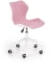 Fotel młodzieżowy Matrix 3 do pokoju młodzieżowego jasny różowy-biały 