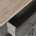Szeroka komoda z szufladami i półkami do jadalni Avola