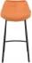 Krzesło barowe niskie Franky aksamit pomarańczowy