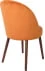 Krzesło Barbara aksamit pomarańczowy