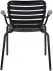Krzesło ogrodowe Vondel z podłokietnikami czarne