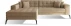 Narożnik Solange lewostronny ze stylowymi pikowaniami oraz z funkcją spania