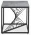 Konferenční stolek Infinity čtvercový do obývacího pokoje šedý mramor s černou