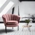 Fotel welurowy Angelo różowy