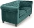 Tapicerowany fotel Eriksen XL do salonu ciemny zielony 