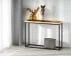 Designérský konzolový stolek KN6 do obývacího pokoje černý s přírodní barvou dřeva