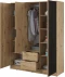 Prostorná třídveřová šatní skříň se zásuvkami do ložnice Nelly