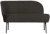 Sofa czarny velvet Vogue - lewa