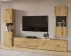 Velká obývací stěna s vitrínami a TV stolkem do obývacího pokoje Ava
