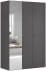 Třídveřová šatní skříň se zrcadlem do ložnice Flex 150