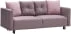 Sofa Pink z funkcją spania typu DL i pojemnikiem na pościel