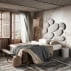 Extravagantní čalouněná postel do ložnice 120 Stone