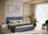 Čalouněná postel s roštem, plynovými písty a úložným prostorem do ložnice Gomezza 140