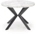 Rozkládací jídelní stůl Peroni dub bílý mramor-černý