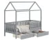 Dětská postel přízemní domeček se zásuvkami Nemos II 90x200