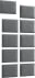 Sada čalouněných panelů Quadratta 100x200 cm